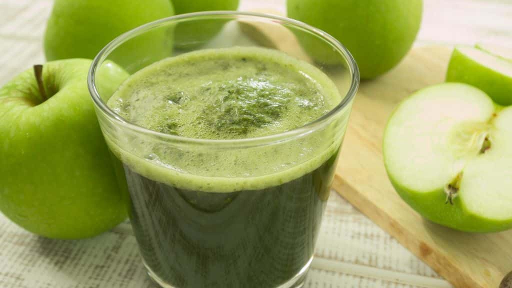 suco verde para pele