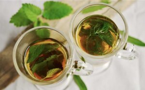 xícara de chá-verde